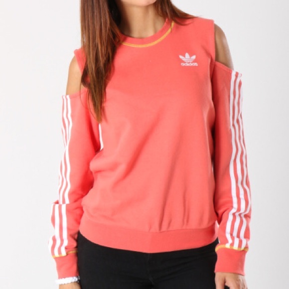 cold shoulder adidas sweatshirt